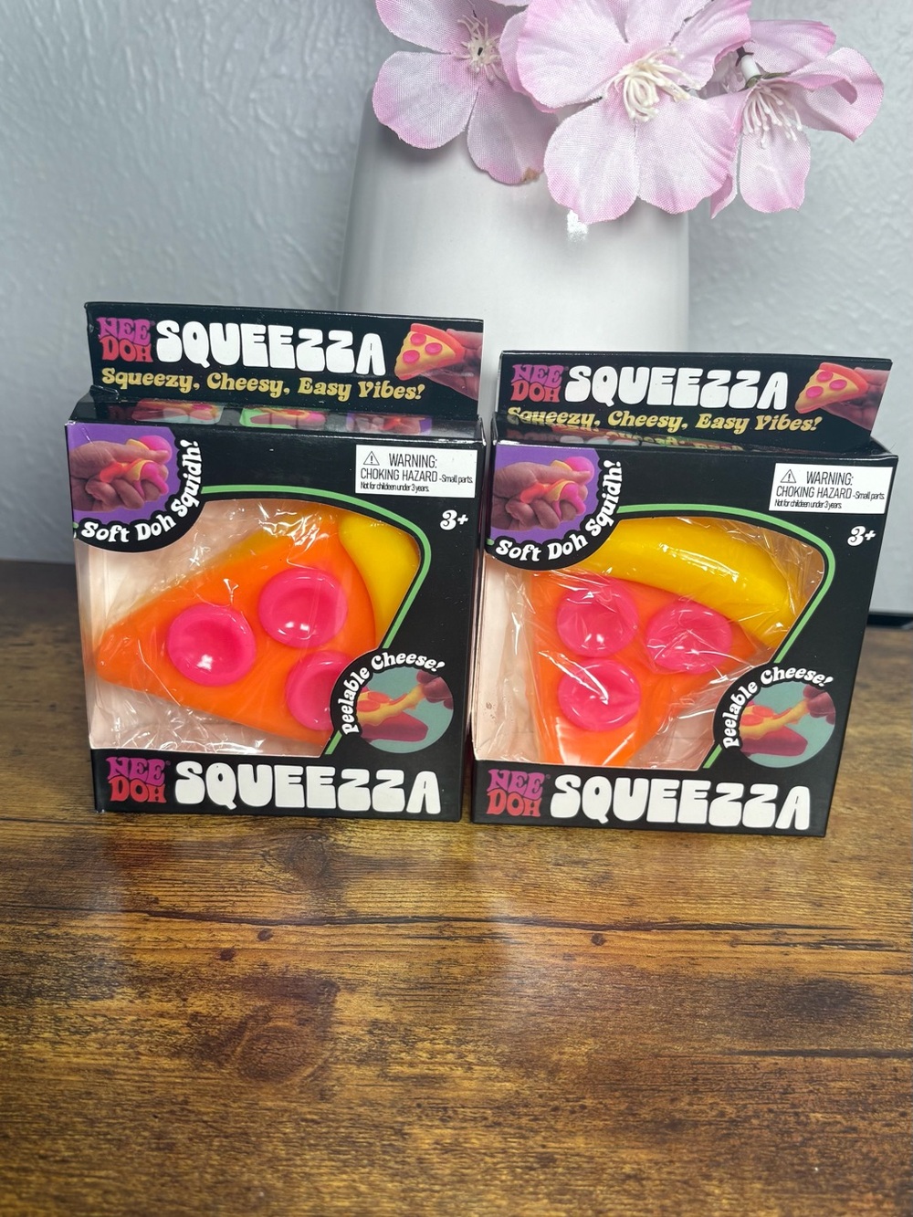 Squeezza Pizza Scented Soft Doh Squish - Orange & Pink